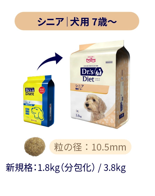 療法食　ドクターズケア ドッグフード Dr's Diet 3.8kg シニア犬用